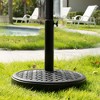 Pellebant Outdoor Concrete Cement Filled 29-lb. Round Umbrella Base Holder for Straight Pole Market Umbrella - 2 of 4