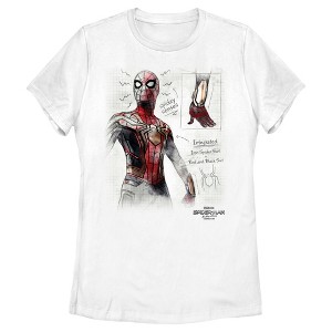 Women's Marvel Spider-Man: Now Way Home Integrated Suit Sketch T-Shirt - 1 of 4