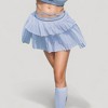 Anna-Kaci Active Women's Athletic Pleated Mini Skirt with Double Layer Mesh Design and Contrast Waistband - 2 of 4