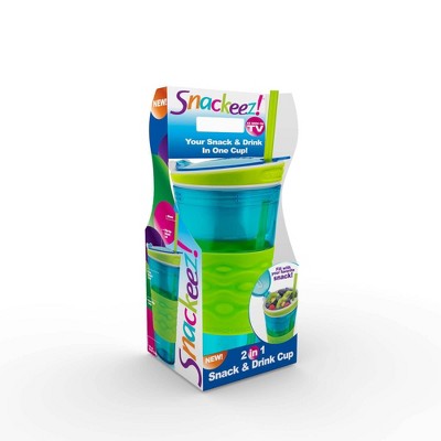 Snackeez 24oz 2-in-1 Snack & Drink Cup Blue/Green