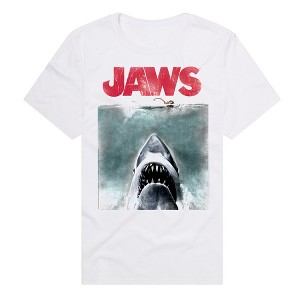 Men's Jaws Vintage Poster T-Shirt - 1 of 4
