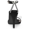 Allegra K Women's Square Toe Rhinestone Adjustable Ankle Strap Stiletto Heels Sandal - 3 of 4