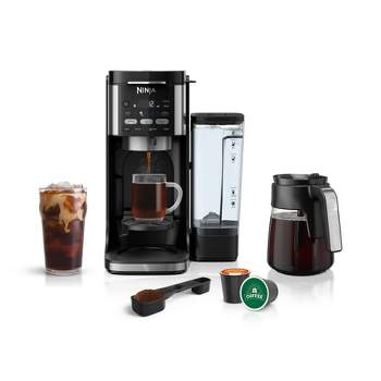 Ninja Pb040 Pods & Grounds Single-Serve Coffee Maker, K-Cup Pod Compatible, 56 oz. Reservoir, 6 oz. Cup to 24 oz. Travel Mug Brew Sizes, Iced Coffee