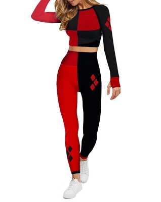 Harley Quinn Womens Crop Top And Leggings 2 Piece Set X-large : Target