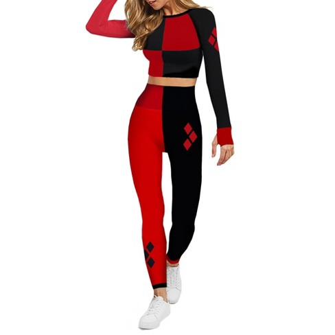 Harley Quinn Womens Crop Top and Leggings 2 Piece Set X-Small