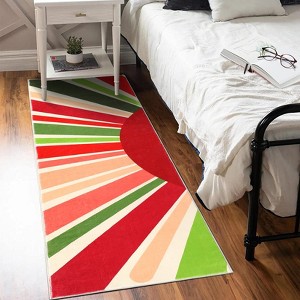 Area Rug for Living Room Machine Washable Modern Sun Rug - 1 of 4