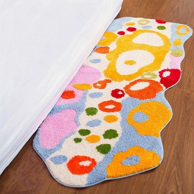 LunaLulinlk Colorful Flower Floor Mats Super Soft Area Rugs