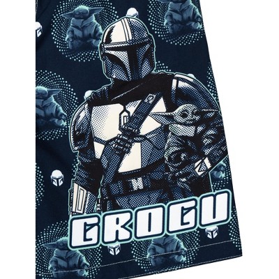 Star Wars The Mandalorian Little Boys' Short Sleeve Graphic Swim Shirt and Drawstring Swim Shorts Set Mint Grogu 7-8 — фото 4