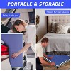 Belatt 5ft Foldable Ping Pong Table Set - Professional Indoor MDF Table Tennis with Net, 2 Paddles, 3 Balls, Wheels & Lock Blue - 3 of 4