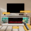 Hyleory Christmas 70'' fireplace Colorful Fireplace TV Stand with Storage, 7 Colors, Remote Control Control For Living Room - 2 of 4