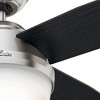 Hunter 52" Dempsey Lighted Ceiling Fan Brushed Nickel with Black Oak Blades - Modern Design for Stylish Interiors - 2 of 4
