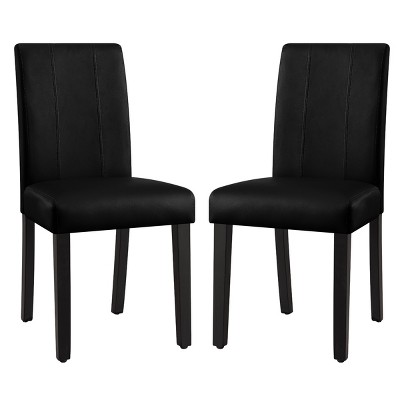 Subrtex Faux Leather Indoor Dining Chair Set Of 2, Modern Mid-Century Chairs For Home