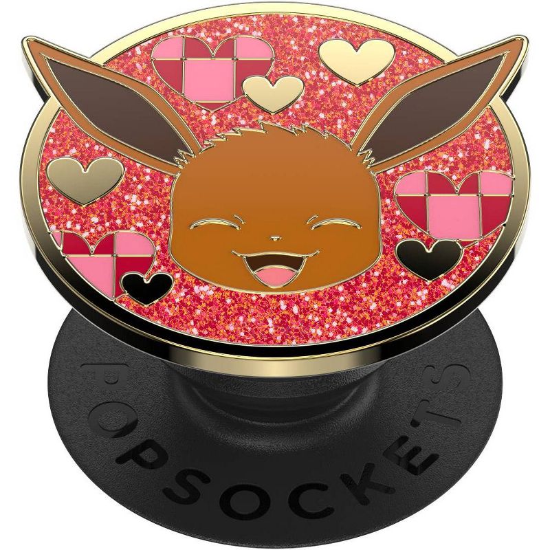 PopSockets Pokemon Cell Phone Grip &#38; Stand - Eevee Enamel Hearts, 1 of 9