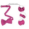 INSPIRE CHIC Men's Pre-Tied Adjustable Strap Solid Color Knitted Bow Ties - 4 of 4