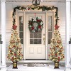 4.5 Ft Artificial Christmas Tree with 200 Warm White  Lights and Red Berries Potted Base Holiday Xmas Tree - 3 of 4