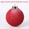 25Pcs Indoor Christmas Ball Ornaments, 3.15in Flocked Plastic Balls Hanging Decor for Xmas Tree, Home, Office, Holiday, Party, Wreaths, Fireplaces - 4 of 4
