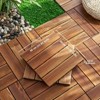 Racxily 11.8"x11.8" Natural Acacia Deck Tiles - Interlocking A+ Grade Acacia Tiles for Garden, Balcony, Indoor/Outdoor Use - 4 of 4