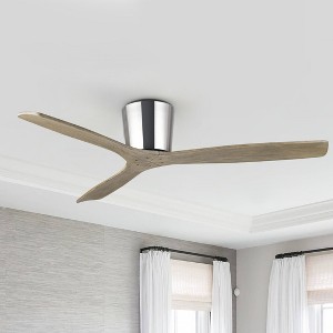 Parrot Uncle 54" Modern Flush Mount Ceiling Fan with Remote - 1 of 4