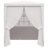 vidaXL Party Tent White Polyethylene 6.6 x 6.6 ft Water-resistant - 3 of 4