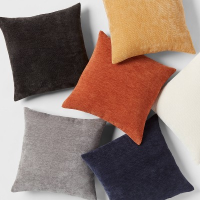 Oversized Chenille Square Throw Pillow Gray - Threshold