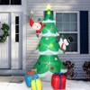 NAYSAYE Inflatable Holiday Decoration Santa Snowman Gift Box Tree for Christmas Yard, Multicolor, 96.06"*40.16"*59.06" - 2 of 4
