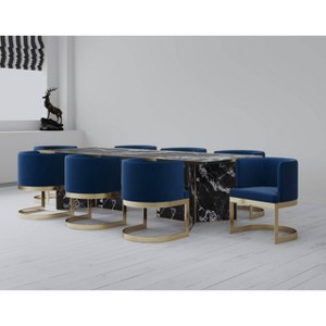 Aura Velvet Dining Chairs Royal - Manhattan Comfort - 1 of 4