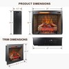 TOBILI 28 inch Infrared Fireplace with Removable Trim kit Insert, Touch Panel Home Decor Heater, Smokeless Firebox With Fire Crackling Sound - 2 of 4