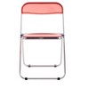 Transparent Folding Chair Chair Pc Plastic Living Room Seat - 2 of 4
