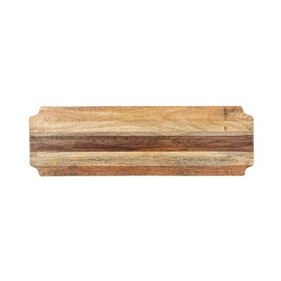 Pieced Rectangle Charcuterie Board Natural Mango Wood by Foreside Home & Garden