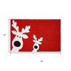 HomeRoots 24" X 36" Red White And Black Christmas Reindeer Outdoor Coir Door Mat - 3 of 4