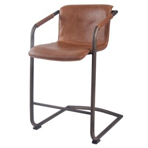 New Pacific Direct Indy PU Leather Counter Stool,Set of 2 - 1 of 4