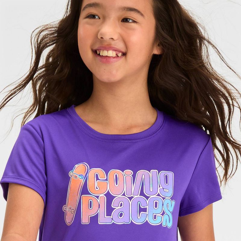 Girls' Short Sleeve Graphic T-Shirt - All In Motion™, 3 of 6