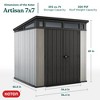 Keter Artisan 7 x 7 Foot Outdoor Shed for Garden Accessories and Tools, Gray - 2 of 4