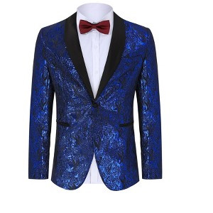 Men's Fashion Blazer Suit Jacket Shawl Lapel One Button Luxury Weddings Party Dinner Prom Tuxedo - 1 of 4