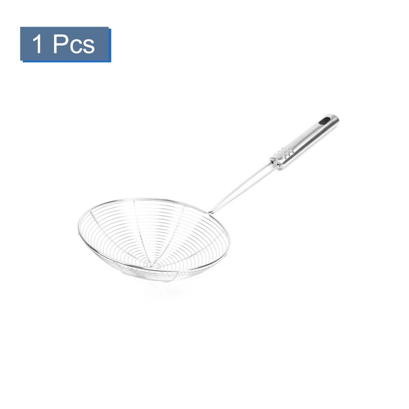 Unique Bargains Kitchenware 5.7" Dia Wire Stainless Steel Colander Spoon Strainers Silver Tone 1Pc, 3 of 5