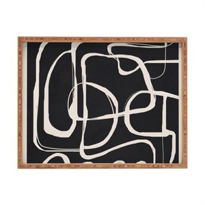 Nadja Modern Minimalist One Line Art Rectangular Tray - Deny Designs - 1 of 2