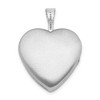 Black Bow Jewelry Sterling Silver and Enamel 16mm Love Rose Heart Locket - 3 of 4