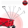VisioGear Utility Park Garden Cart Tool Customized Color Folding Camping Trolley Outdoor Picnic Beach Wagon, Red, 44.09"*18.51"*20.47" - 2 of 4