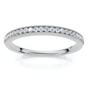 Pompeii3 3/8thCt Diamond Sephora Stackable Wedding Anniversary Ring 10k Gold Lab Created - 1 of 4