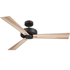 Kathy Ireland Home Keane 52" Oil-Rubbed Bronze Ceiling Fan - Aged Oak / Natural Blades - 1 of 4