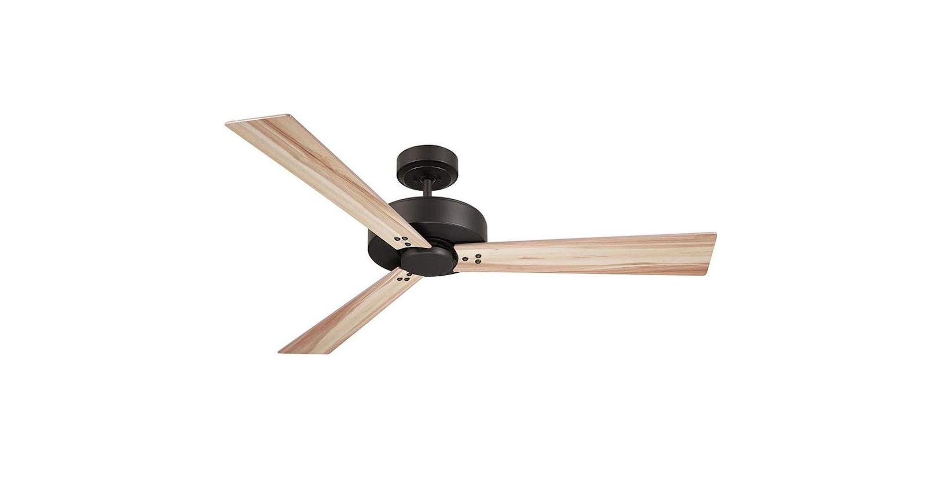 Kathy Ireland Home Keane 52" Oil-Rubbed Bronze Ceiling Fan - Aged Oak / Natural Blades