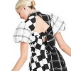 Mixed Checkerboard Puff Sleeve Shirtdress - Christopher John Rogers for Target Black/White 0 - 4 of 4