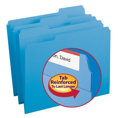 Smead File Folder, Reinforced 1/3-Cut Tab, Letter Size, Orange, 100 Per Box (12534 - View #3