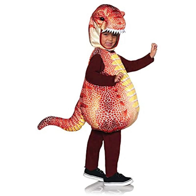 Underwraps Dinosaur Red T-Rex Printed Belly Baby Costume | X-Large, 1 of 3