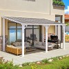 CLIHOME 14 ft. x 8 ft. Aluminum Sloped Roof Hardtop Pergola with UV-Blocking Polycarbonate Patio Cover for Outdoor Living - 4 of 4