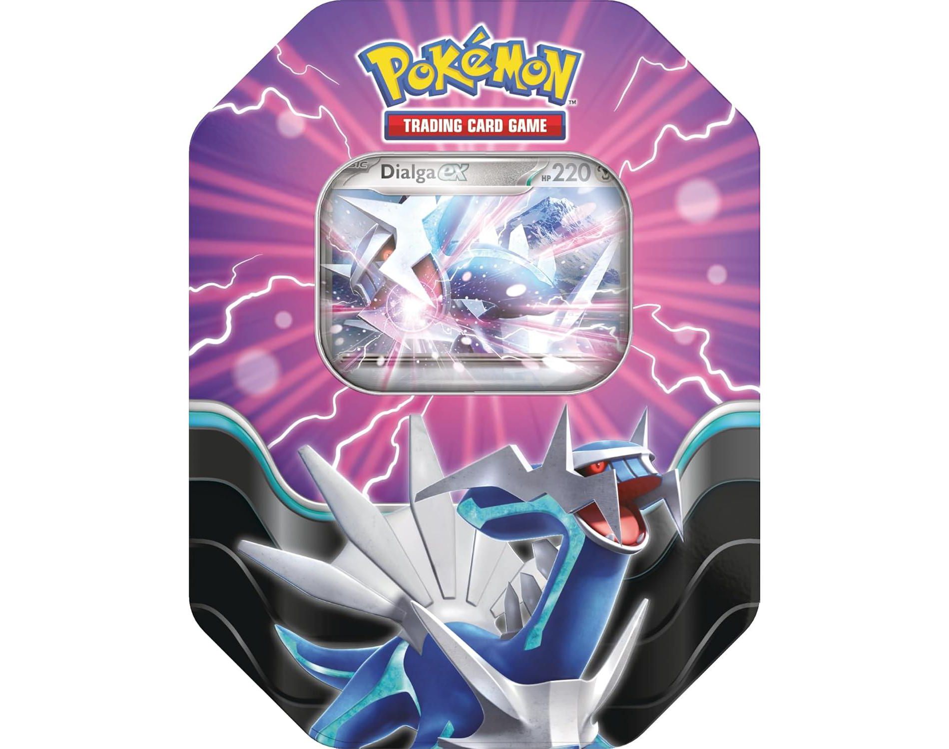 Pokemon TCG: Azure Legends Tin – Dialga ex (4 Booster Packs & 1 Foil Promo Card)