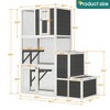 Wooden Cat House for Indoor & Outdoor Use, 3 Tier Cat Enclosure Resting Box with 4 Platforms, Cat Shelter Kitty House For 1-3 Cats Hiding Resting - 2 of 4