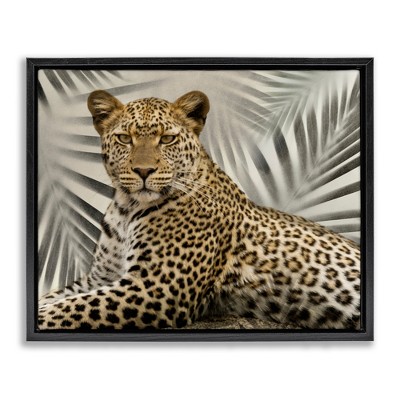Stupell Industries Leopard with Palm Fronds, 21" x 17"