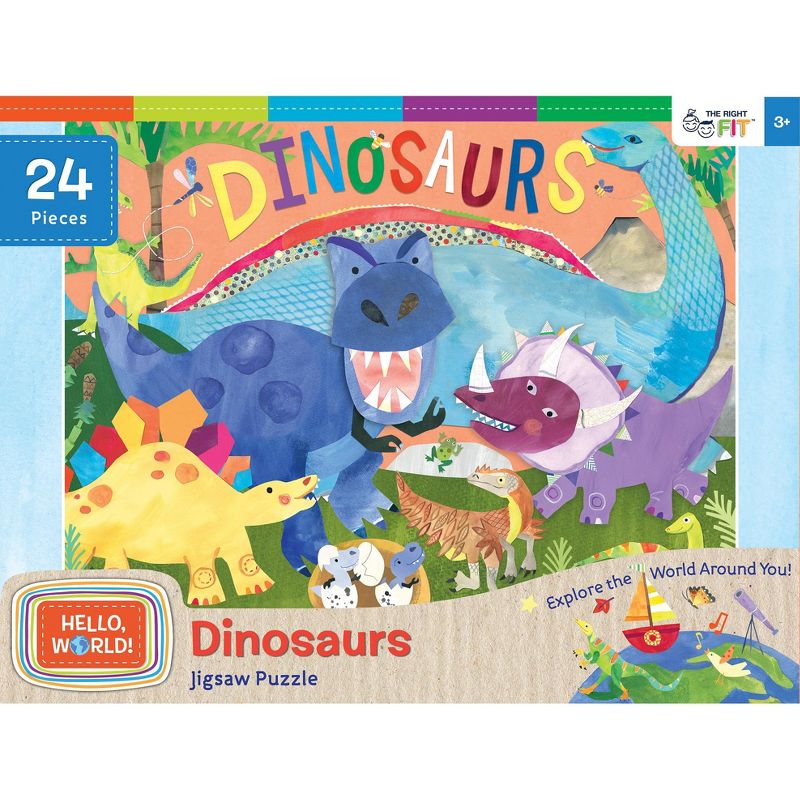 MasterPieces Kids and Family Jigsaw Puzzle - Dinosaurs Right Fit 24, Pieces, 1 of 6