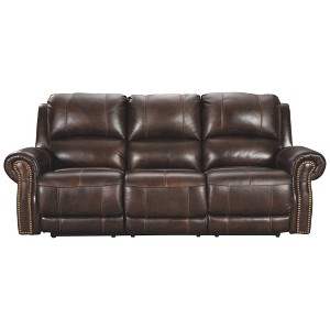 Buncrana Power Reclining Sofa with Adjustable Headrest Chocolate Brown - Signature Design by Ashley